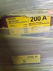 SQUARE D MP86200 200 AMP 6 Gang METER Pack 200A ED4U Ring Type
