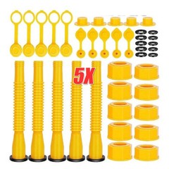 5x Replacement Gas Can Spout Nozzle Vent Kit for Plastic Gas Cans Old Style Cap