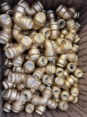 (60pack) Sharkbite Style 1/2″ Elbow (Push-Fit) Push to Connect Coupler Brass