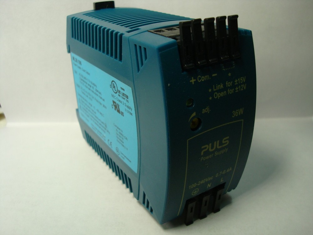 PULS ML30.106 POWER SUPPLY 36W DUAL OUTPUT 100-240VAC INPUT 12-15VDC OUTPUT