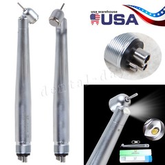 Dental Turbine LED E-generator / Fiber Optic Handpiece 45° Angle/Large Head YCE