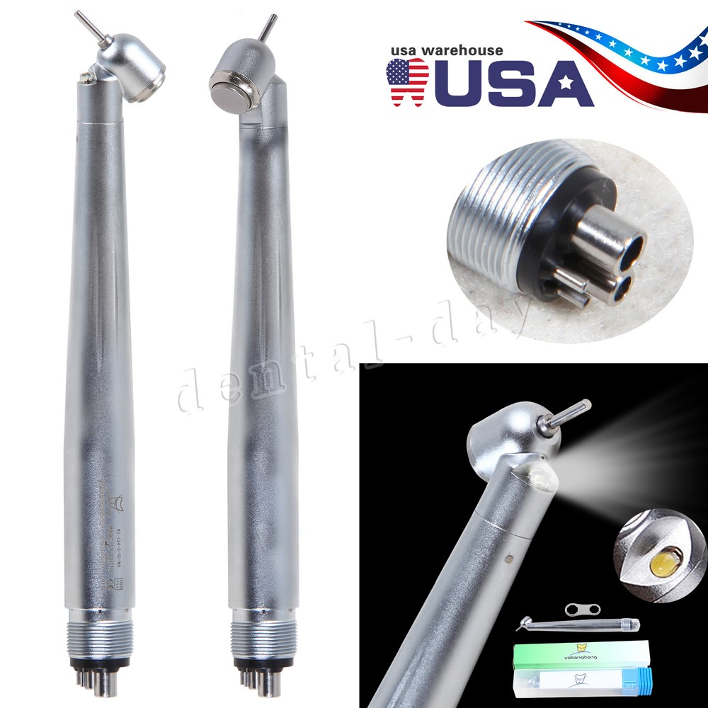 FDA Dental 45° Angle/Standard Head LED E-generator / Fiber Optic Handpiece 2Type