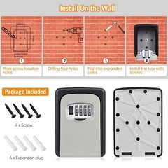 4 Digit Key Safe Lock Box Combination Wall Mount Security Storage Case Organizer