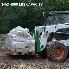 45″ Frame Skid Steer Tractor W/ 48″ Blades Pallet Fork Quick Attachment 4000LBS