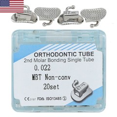 Dental Orthodontic Buccal Tube Roth MBT 022 1st 2nd Molar Bondable Mesh Base