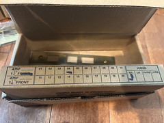 VTG NOS Russwin Elmhart 5048 Mortise door lock/cylinder/keys RH US3 mid century