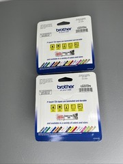 Brother TZe2312PK 1/2 in Black on White Label Tape 2-Pack Thermal 4 Total Tapes