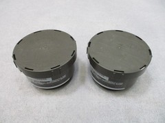 Lot of 2 USGI 40mm Gas Mask Filters C2A1 M40 NATO Threaded Canisters Sealed