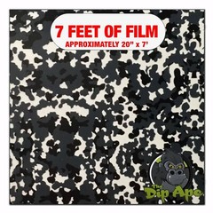 Hydrographic film Black Gray White Digital Camo hydro dipping 7′ x 20″ hydro dip