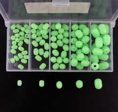 100pcs Soft Plastic Luminous Glow Fishing Beads, Beads Round Beads Fishing Lures