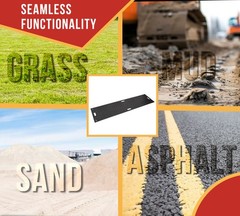 Ground Protection Mats – Black, 2’x8′ Heavy Equipments Mats, Diamond Plate Treat