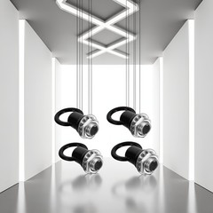 4 Set Black Light Fixture Hooks Ring Nuts Lifting Ring Nuts Eye Lamp M10 Thre…