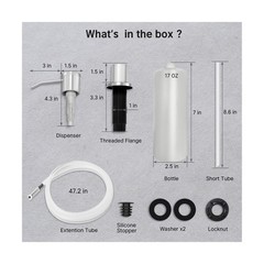 Built-in Soap Dispenser for Kitchen Sink, Soap Dispenser Pump S… FAST USA SHIP