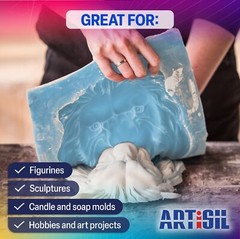 ArtiSil 1025T 25 Shore Hardness A Tin Cure Mold Making Silicone Kit – 1 Gallon