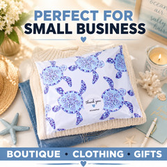 10×13 Turtle Designer Poly Mailers Boutique Shipping Bags Cute