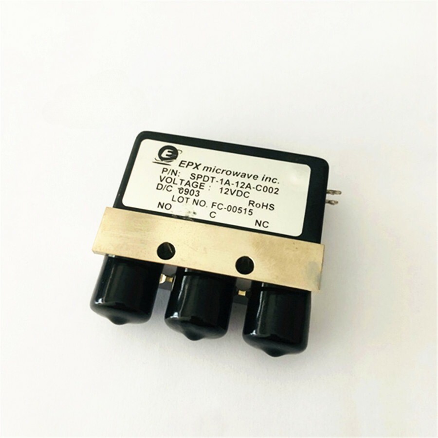 EPX SPDT-1A-12A-C002 RF microwave coaxial switch 0.5dB 60dB 12.4GHz 12V 80W New