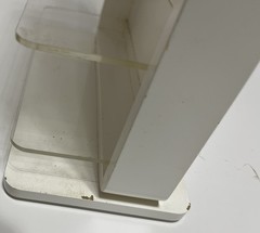 LACOSTE Eyewear Countertop Display Case Rack – Multi-Shelf Acrylic & Wood