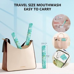 Mouthwash Travel Size Portable Packets to Go, Alcohol & Fluoride Free Fresh M…
