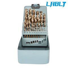 LABLT 25 Pcs 1-13MM Cobalt Jobber Twist Drill Bit Sets For Drilling Hard Metal