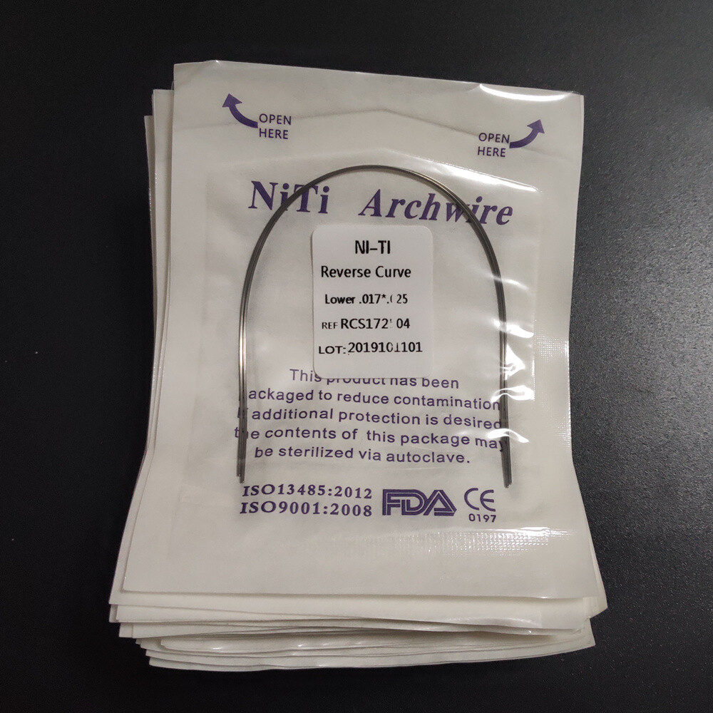 10Pack Dental Orthodontic Reverse Curve Arch Wire Niti Super Elastic Rectangular