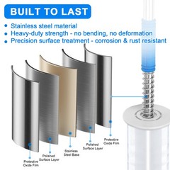 50″ Long Handle Pallet Stretch Wrap Dispenser Fits 2″-3″ Core &6″-20″ Roll Width