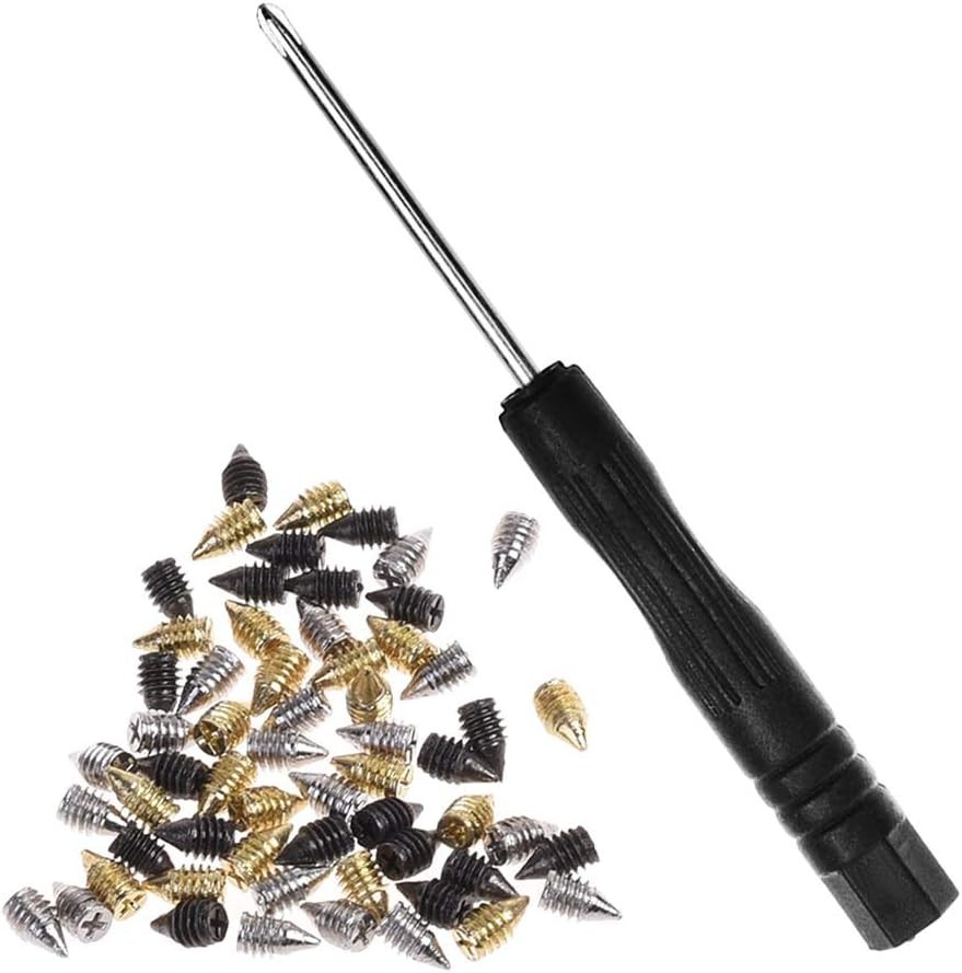 Bluecell 60pcs Metal Cross Slot Tip Screws for Belt Buckle Wallet Handbag