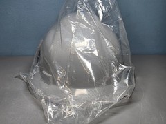 Acerpal Updated Vented Full Brim Hard Hat in Light Grey Carbon Fiber Gloss New
