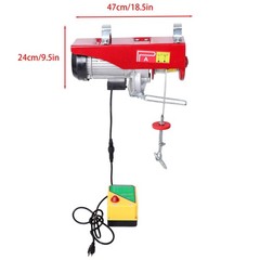 2200 LBS 1600W Electric Steel Wire Winch with 328ft Wireless Remote Control