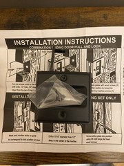 HOMOTEK Passage Sliding Door Pull Black Without Switch Plate- Replace Old
