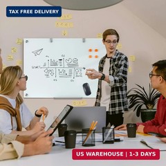 Glass Dry Erase Board, 36 x 24 Inches Magnetic Glass Whiteboard for Wall, 3′ x 2