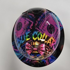 full brim hard hat custom hydro dipped IN BLUE COLLAR MOMMA BAD ASS EDITION NEW