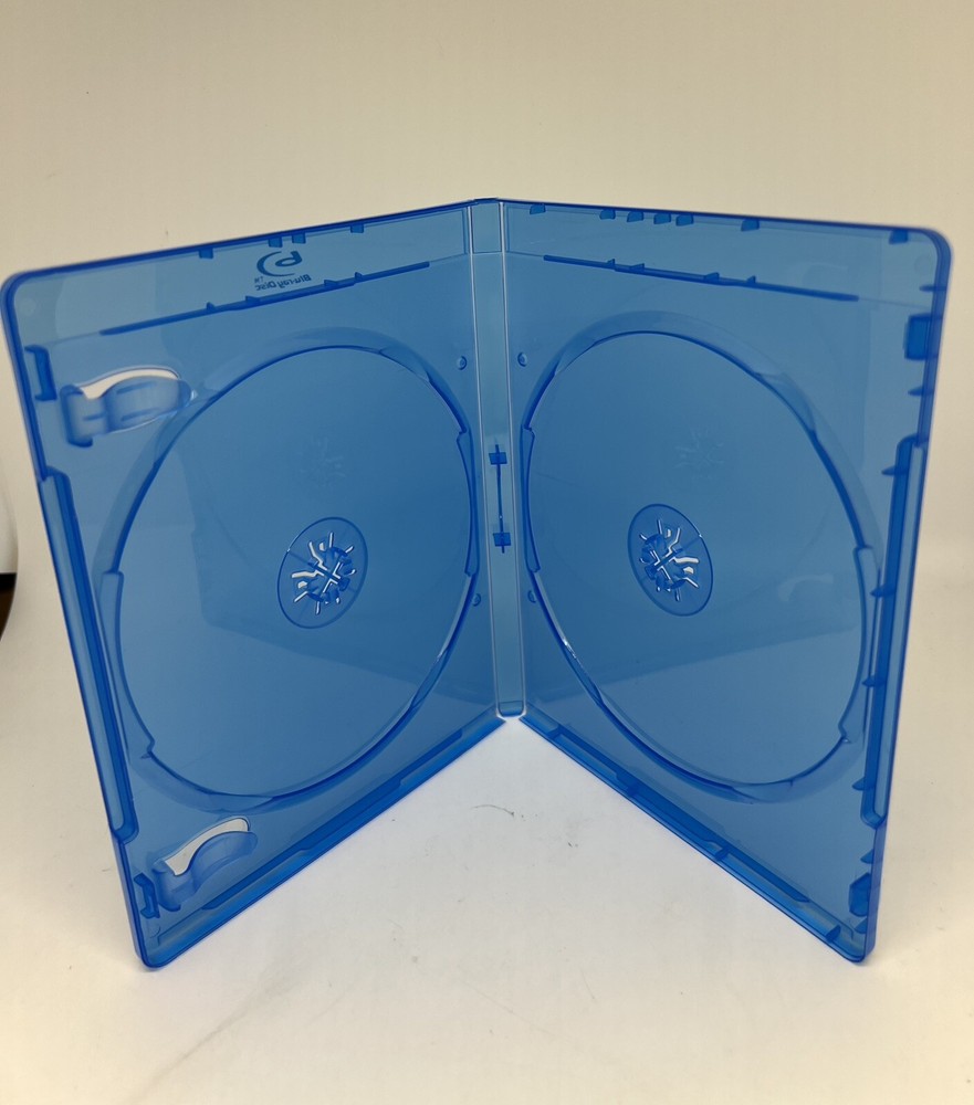 2 PCS 12MM DOUBLE BLU-RAY DISC DVD CASE PRINTED LOGO, BOOKLET CLIP, BL28-12MM
