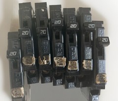 A120R Challenger Crouse-Hinds 1 Pole 20 Amp Wafer Circuit Breaker A120 CTL