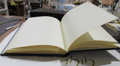 Journal 9″ Leather Hardcover 224 Lined Pages Graphic Image Black