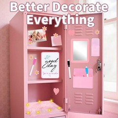 18 PCS Pink Locker Accessories Kit Back To School Decorations Supplies Girls