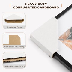 Golden State Art, 48 Pack Adjustable Cardboard Corner 48-Pack, White