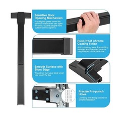 IRONWALLS Surface Vertical Rod Panic Bar, Black 27.5” Commercial Door Push Bar