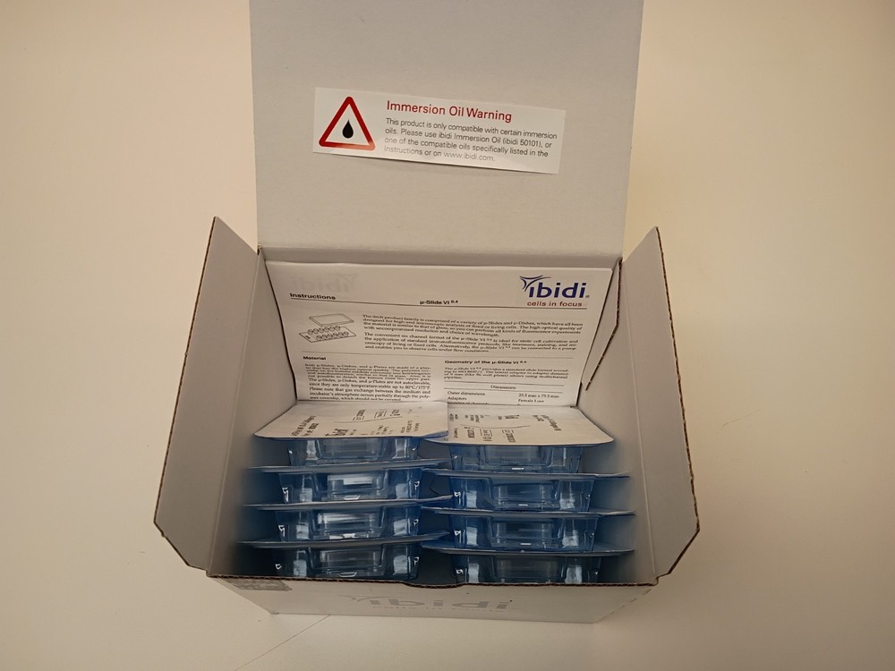 iBidi 80602 µ-Slide VI 0.4 Collagen IV LOT of 8 pieces EXP 02/2024