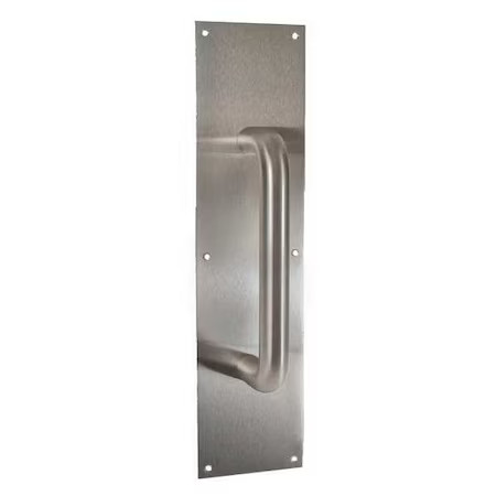 Trimco 1018-2B.710Cu Pull Plate, Round Grip, Aluminum, 3 X12 In