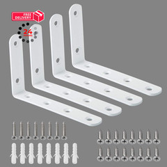 Alise Floating Shelf Brackets,L Brackets for Shelves Heavy 5×3 Inch, White