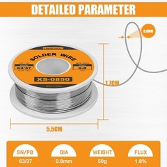 Reliable 0.8mm Tin-Lead Solder Wire 50g – Perfect for Fast Electronics Repair