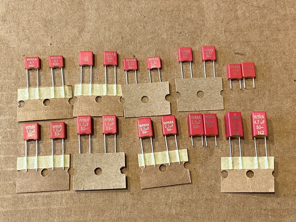 New Wima Film Capacitors for Stereos .1 .22 .33 .47 .68 1 uf 1.5 2.2 3.3 4.7 uf