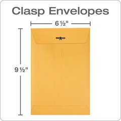 Quality Park Clasp Envelopes, 6.5 x 9.5 Inch 100 Count (Pack of 1), Kraft