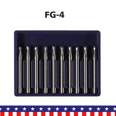 Dental Carbide Burs Tungsten Steel Bur FG # 4 Round for High Speed Handpiece