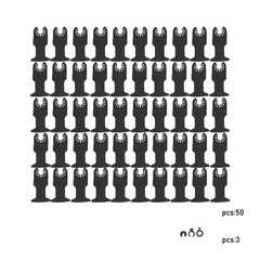 Multitool Blades 50Pcs – Arc Edge Japanese Tooth Oscillating Saw Blades 44MM