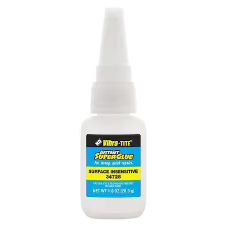 Vibra-Tite 34728 Instant Adhesive, 347 Series, Clear, 1 Lb, Bottle
