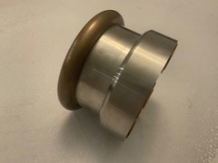 large Bearing Bushing pulley? industrial 5″x3.5″ 9 pounds used as decor