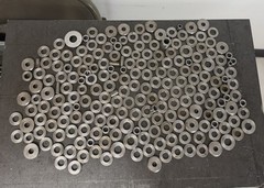 Mixed Steel Round Washers & Spacers – 5.50 LBS (195 PCS) – CNC Lathe Metal