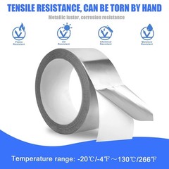 Aluminum Foil Tape 2″ x 65ft | 3.9 Mil High-Temp HVAC Tape for Ductwork & Vents*