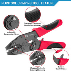 Crimping Tool for Spark Plug Ignition Wire, 8.5Mm Ratchet Spark Plug Wire Crimpe
